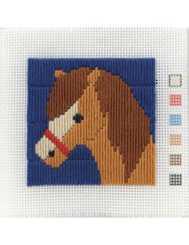 Meu 1º kit de tapeçaria - Cabeça de cavalo