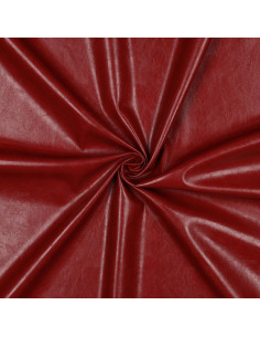 Tecido stretch brilhante imitação para vestuário - Vermelho