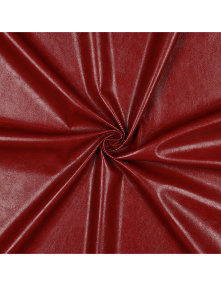 Tecido stretch brilhante imitação para vestuário - Vermelho