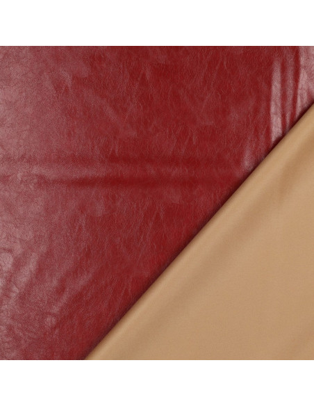 Tecido stretch brilhante semelhante para vestuário - Vermelho