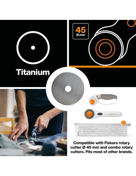 Lâmina rotativa Fiskars Titanium Ø45 mm