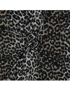 Tecido jersey viscose - Leopardo