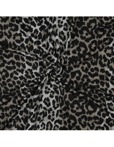 Tecido jersey viscose - Leopardo