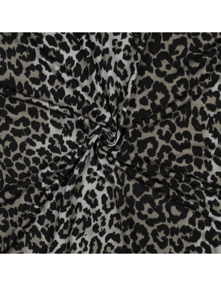 Tecido jersey viscose - Leopardo