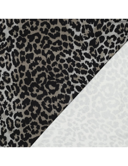 Tecido jersey viscose - Leopardo