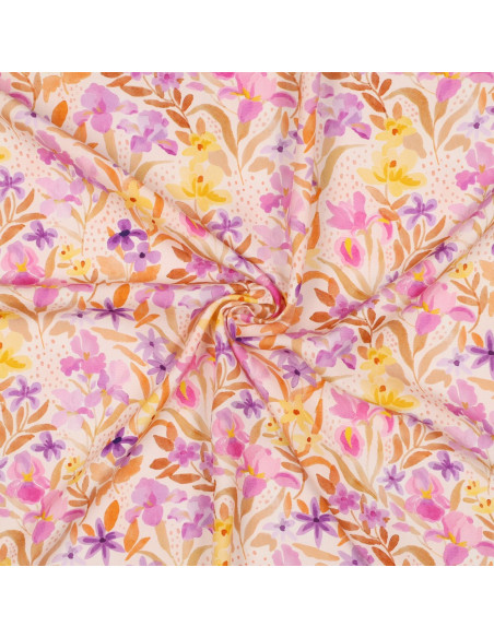 Tecido viscose - Flores