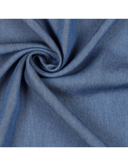 Tecido tencel denim - Azul médio