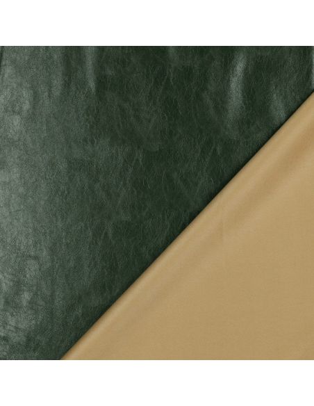 Tecido stretch brilhante imitação para vestuário - Verde inglês