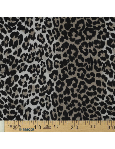 Tecido jersey viscose - Leopardo