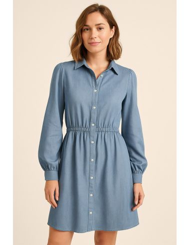 Tecido tencel denim - Azul claro