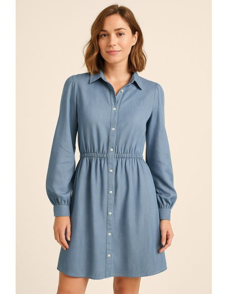 Tecido tencel denim - Azul claro