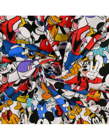 Tecido jersey Disney - Mickey e seus amigos