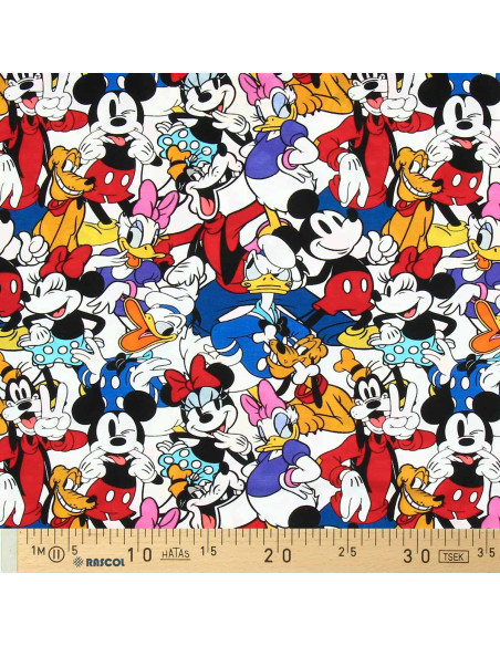 Tecido jersey Disney - Mickey e seus amigos