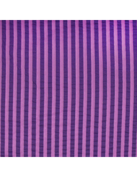 Tecido Seersucker com listras largas - Jacinto e roxo