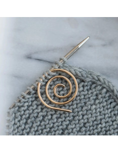 Espiral para parar malhas de tricô - Dourado