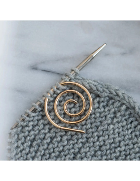 Espiral para parar malhas de tricô - Dourado