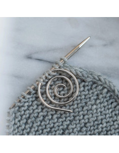 Espiral para parar malhas de tricô - Prata