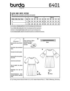 Molde de vestido - Burda 6401 2