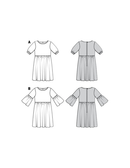 Molde de vestido - Burda 6401