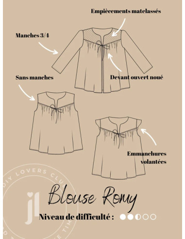 Molde de blusa Romy - Joli Lab