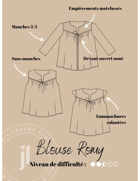 Molde de blusa Romy - Joli Lab