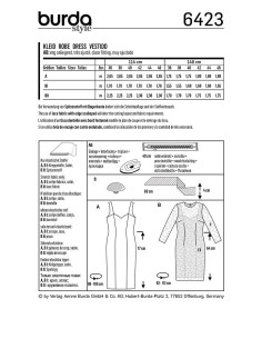 Molde de vestido - Burda 6423 2