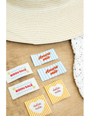 Conjunto de 6 etiquetas para costurar - Sortido Dolce Vita