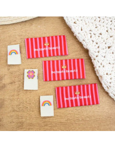 Conjunto de 6 etiquetas para costurar - Sortimento Lucky charm