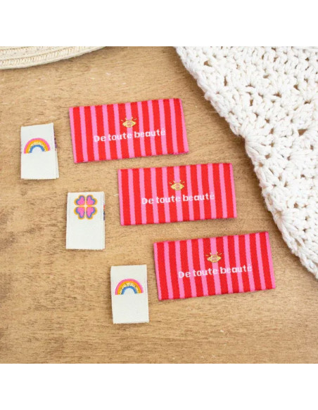 Conjunto de 6 etiquetas para costurar - Sortimento Lucky charm
