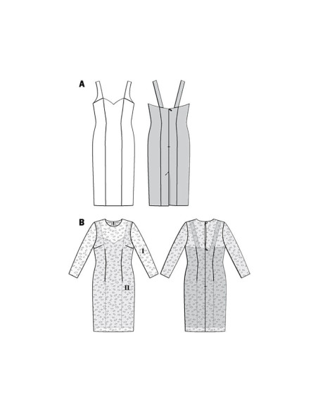 Molde de vestido - Burda 6423