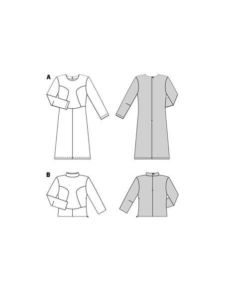 Molde de vestido e T-shirt - Burda 5677