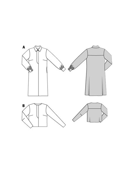 Molde de vestido e blusa - Burda 5678