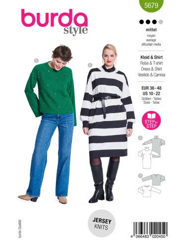 Molde de suéter - Burda 5679
