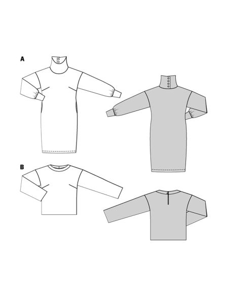 Molde de suéter - Burda 5679