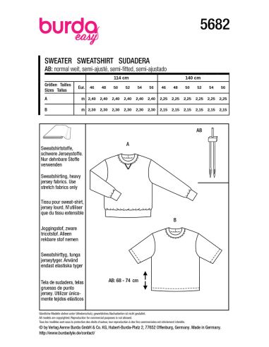 Molde de T-shirt - Burda 5682