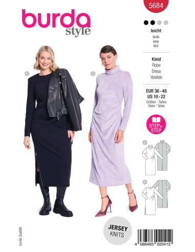 Molde de vestido - Burda 5684