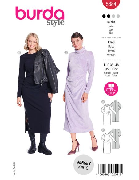 Molde de vestido - Burda 5684