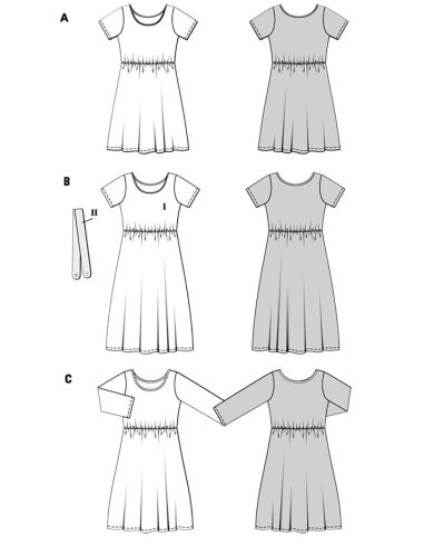 Molde de vestido - Burda 5686