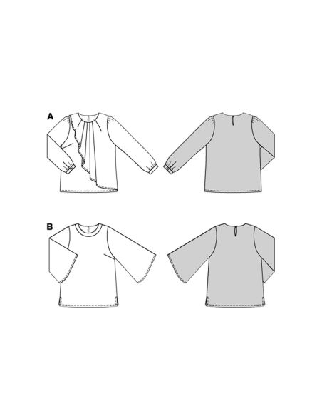 Molde de blusa - Burda 5692