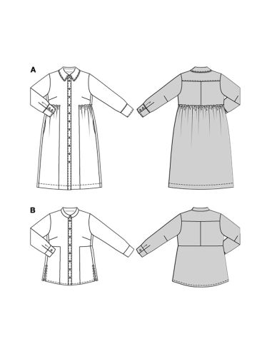 Molde de vestido e blusa - Burda 5693