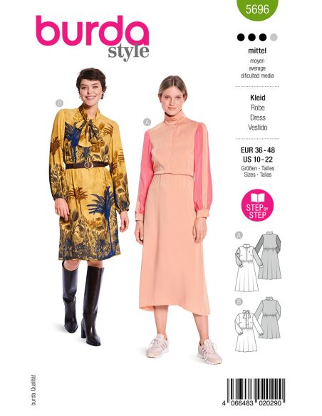 Molde de vestido - Burda 5696
