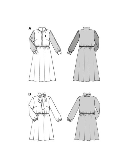 Molde de vestido - Burda 5696