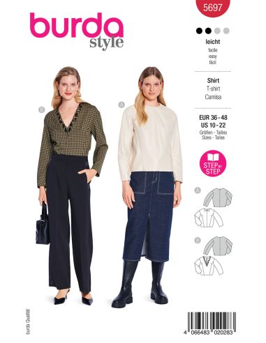 Molde de T-shirt - Burda 5697