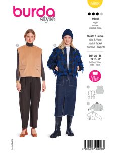 Molde de colete - Burda 5698