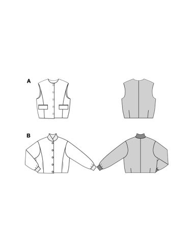 Molde de colete - Burda 5698