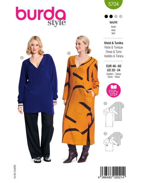 Molde de vestido - Burda 5704