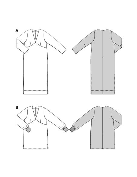 Molde de vestido - Burda 5704