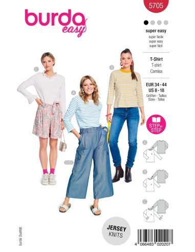 Molde de T-shirt - Burda 5705