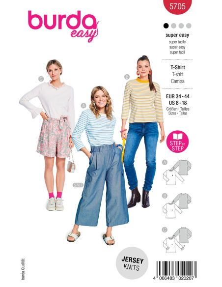 Molde de T-shirt - Burda 5705