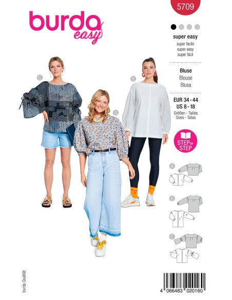 Molde de blusa - Burda 5709